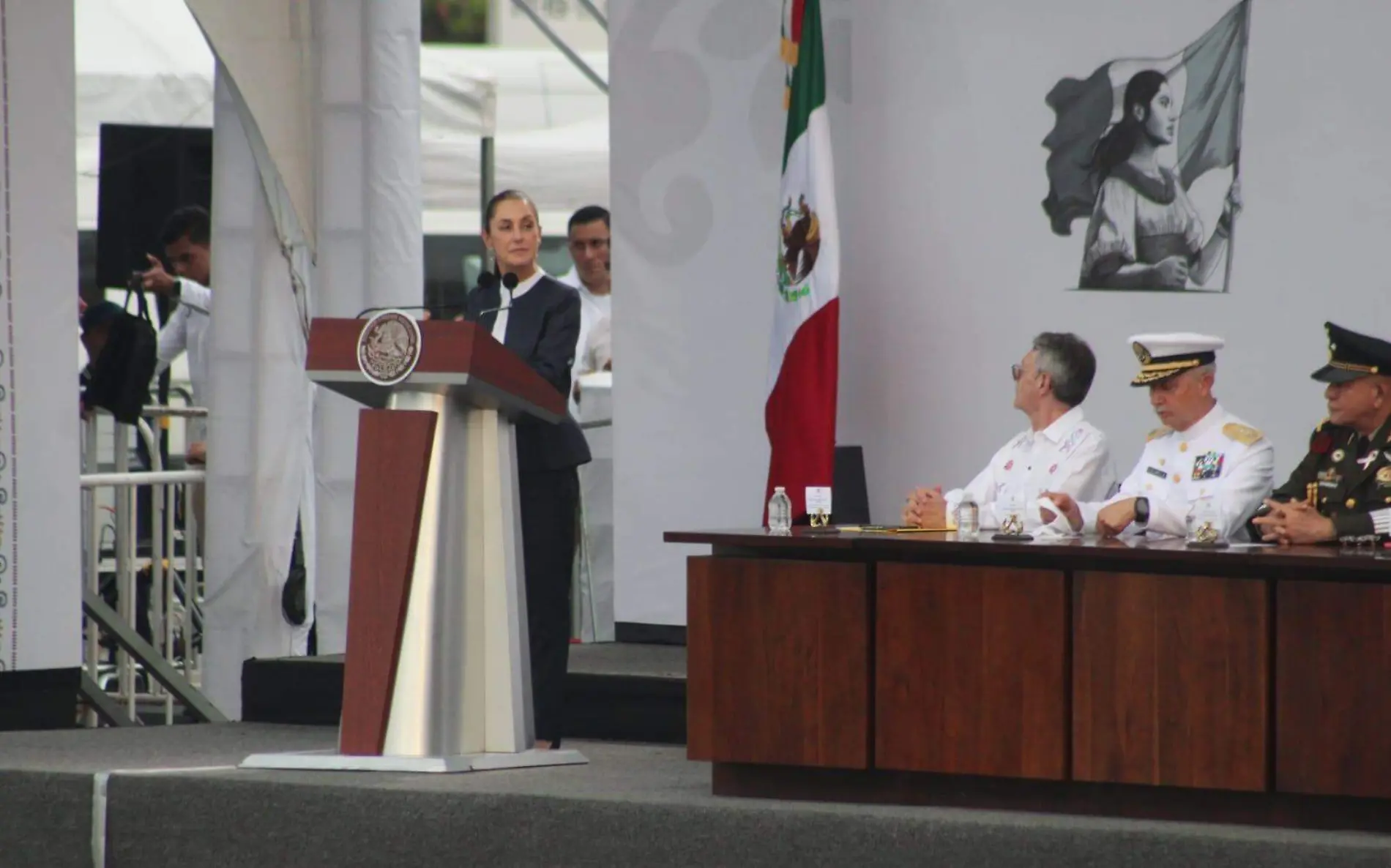 Claudia Sheinbaum en su primera visita oficial a Veracruz